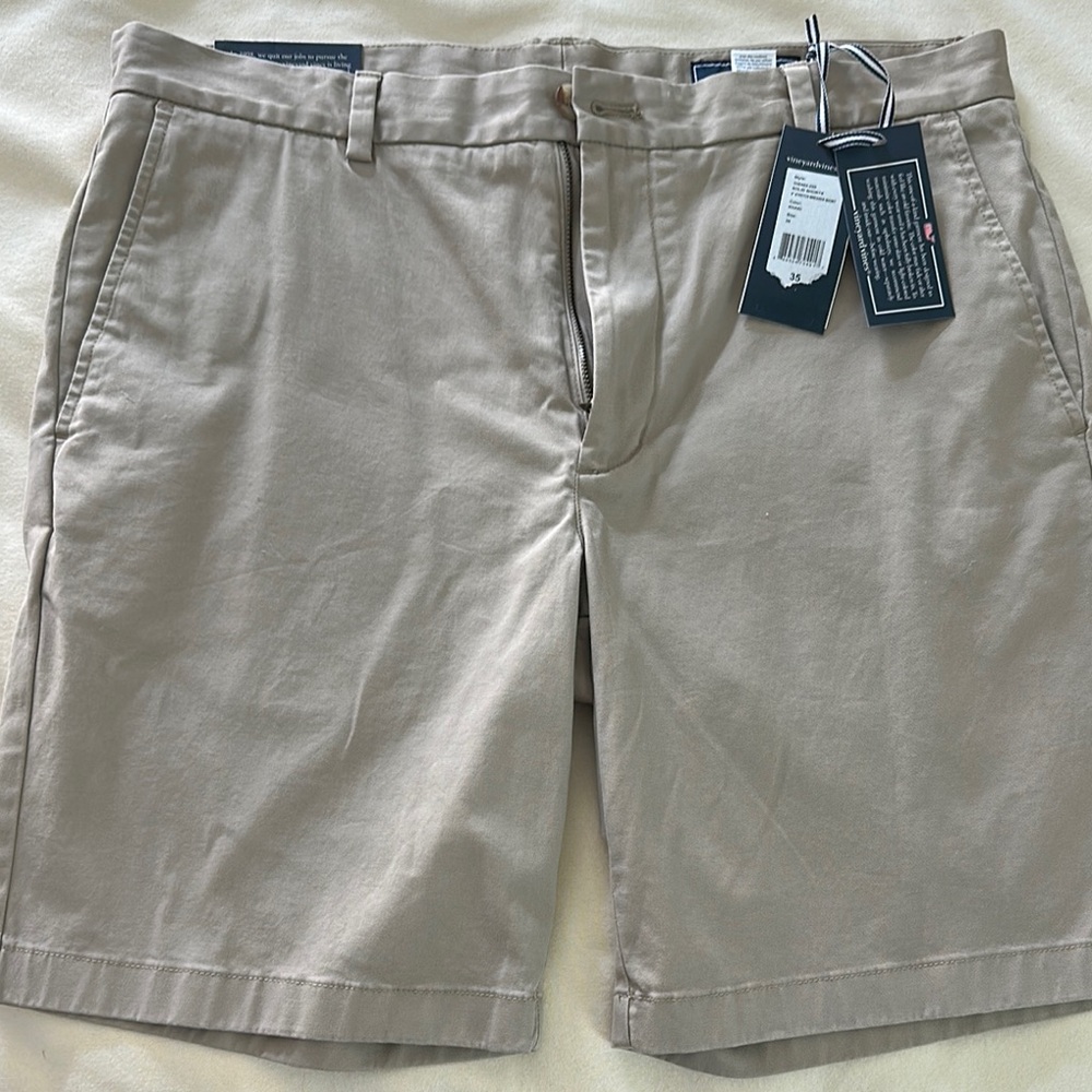 Vineyard Vines Tan Flat Front Shorts